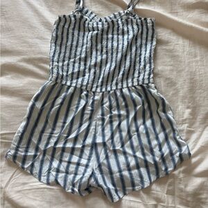 Abercrombie Kids Blue and White Striped Casual Dress